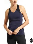 Athleta Womens Ace Racer Tank Size L - Navy/black