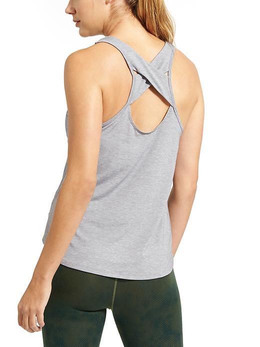 Athleta Womens Yogini Tank Light Grey Heather Size M