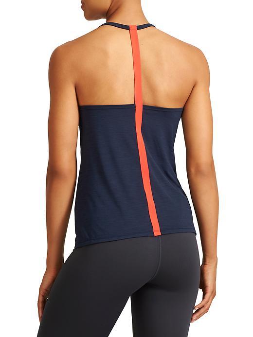 Athleta Womens Uppercut Tank Size M - Navy Heather/grenadine Red