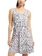 Athleta Womens Printed Sweet Saturday Dress Size L Petite - Black