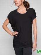 Athleta Womens Threadlight Relaxed Tee Size L - Black