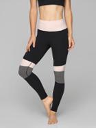 Athleta Womens Modblock Salutation Tight Black/ Pink Size 2x