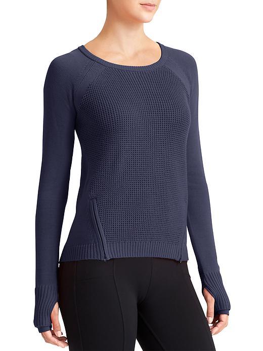 Athleta Womens Uplands Sweater Size L - Navy Heather