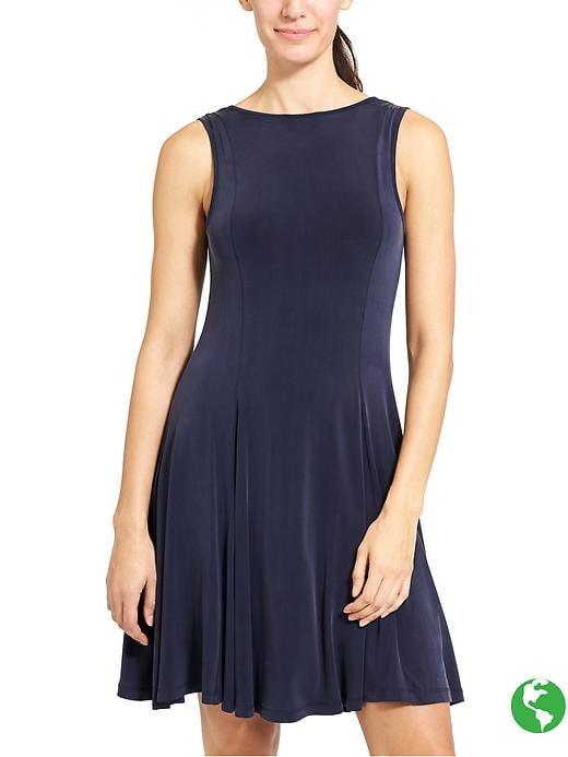 Athleta Womens Drift Dress Size L - Dress Blue