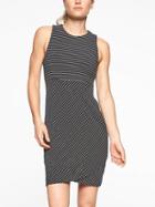 Athleta Womens Stripe La Palma Dress Black/ White Stripe Size M