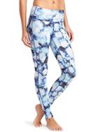 Athleta Womens Floral Crush Chaturanga Tight Size L Tall - Navy
