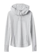 Athleta Womens Techie Sweat Hoodie Size L Tall - Silver Shimmer Heather