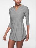 Athleta Womens Pacifica Pleated Dress Grey Heather Size L