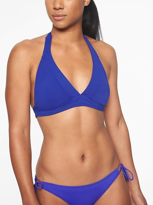 Athleta Womens Shirrendipity Halter Bikini Top Sapphire Size Xxs