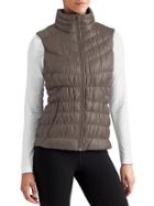 Athleta Womens Downalicious Deluxe Vest Size L - Foxtail Taupe