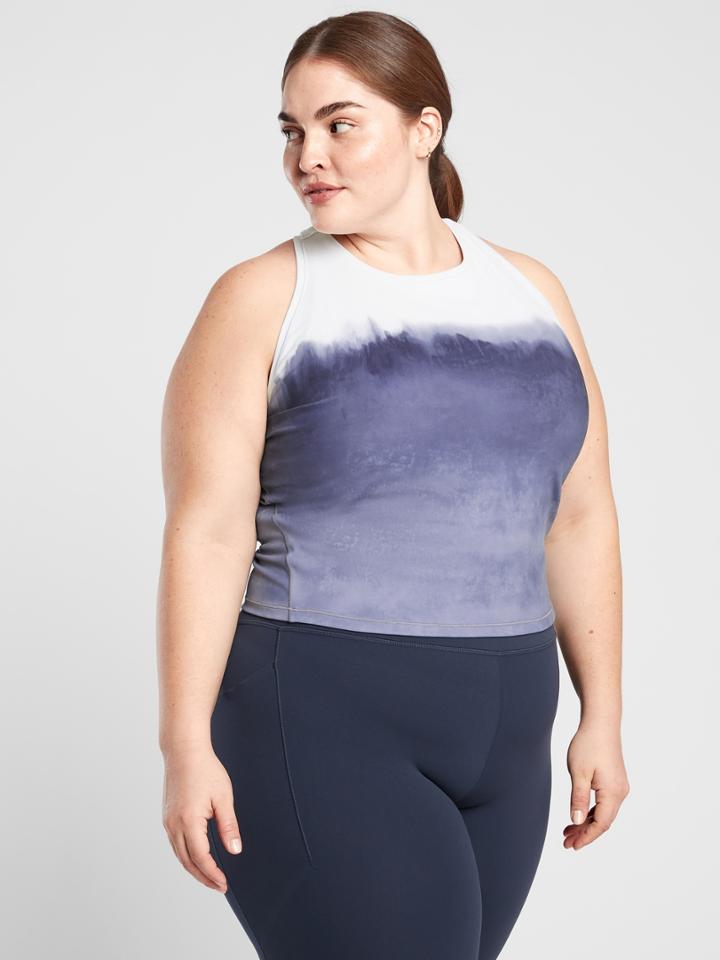 Shanti Watercolor Stripe Crop Tank