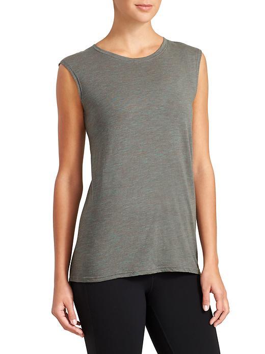 Athleta Womens Transcend Tank Size L - Shadow Grey Rain Touch