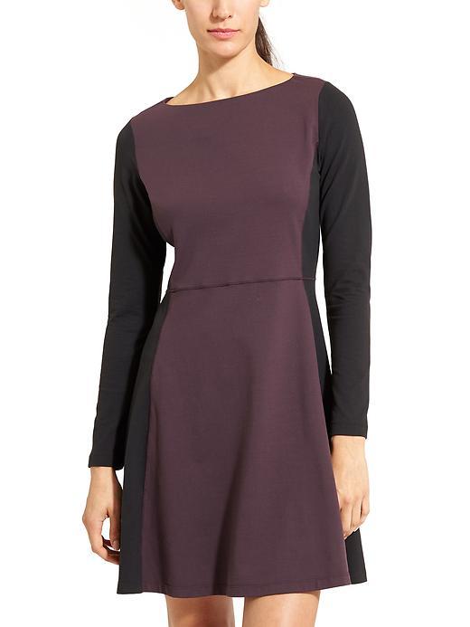 Athleta Womens Cozy Up Dress Size L - Wild Raisin/black
