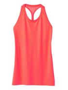 Athleta Womens High Neck Dot Mesh Chi Tank Size Xl - Ember Orange