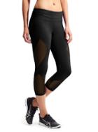 Athleta Womens Mesh Sonar Capri Size M Tall - Black