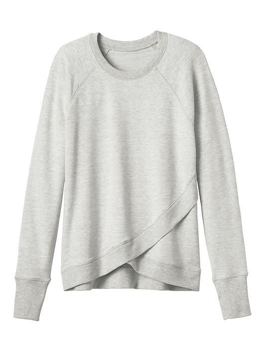 Athleta Womens Criss Cross Sweatshirt Size 1x Plus - Light Heather Grey