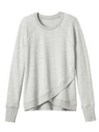 Athleta Womens Criss Cross Sweatshirt Size 1x Plus - Light Heather Grey
