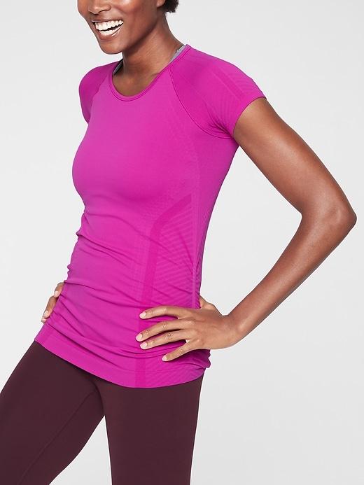 Athleta Womens Speedlight Tee Rose Verbena Size Xs