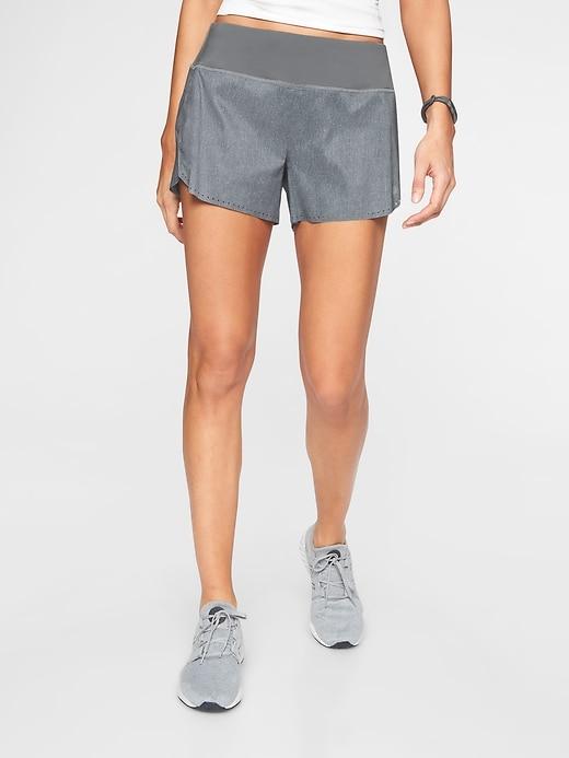 Athleta Womens Laser Run Short 4 Grey Heather Size Xxs