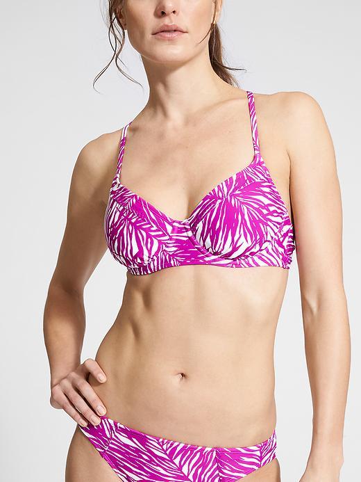 Athleta Womens Palms Kaimana Bikini Size 32b/c - Electric Fuchsia