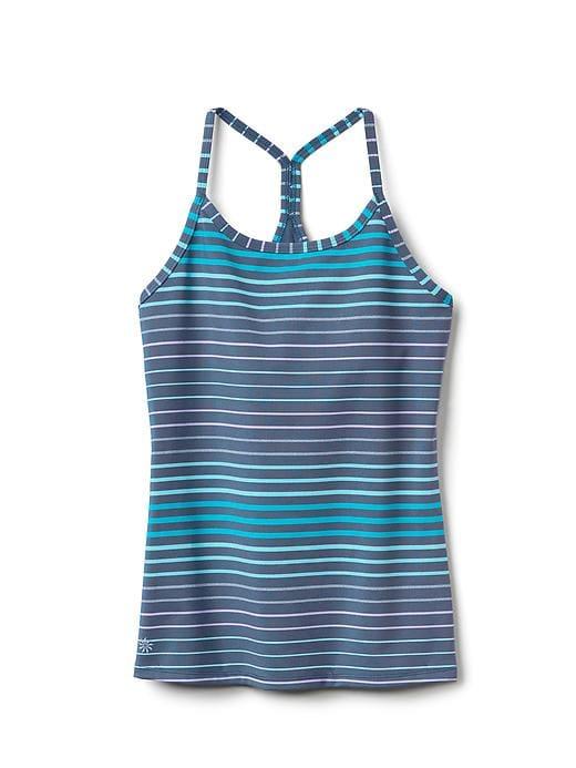 Athleta Stripe Next Level Tank Size L/12 - Iron Blue