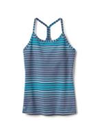 Athleta Stripe Next Level Tank Size L/12 - Iron Blue