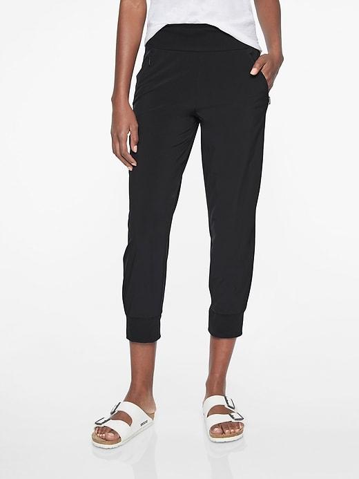 Athleta Womens Soho Cropped Jogger Black Size 10