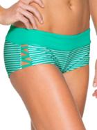 Athleta Womens Zahara Short Size M - Catalina Green Stripe