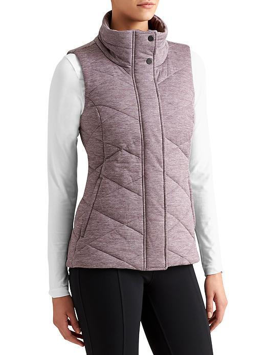 Athleta Womens Icecap Vest Size L - Carbon Brown Heather