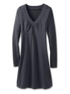 Athleta Womens Long Sleeve Organic Cotton Senorita Dress Size M - Asphalt