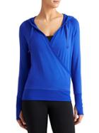 Athleta Womens Inner Twist Hoodie Size 1x Plus - Capri Blue