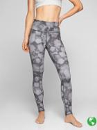 Athleta Womens High Rise Floral Crush Chaturanga Tight Size L Tall - Silver Bells