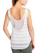 Athleta Womens Sun Stripe Tank Size S - Bright White