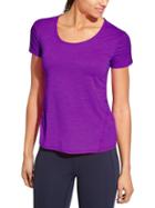 Athleta Womens Shadow Stripe Chi Tee Size S Tall - Crushed Grapes