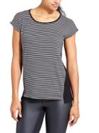 Athleta Womens Crossroad Tee Size L - Black/slate Grey