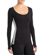 Athleta Womens Layer Up Fitted Top Size L - Black