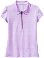 Athleta Womens Printed Gravity Polo Size Xxs - Hydrangea Herringbone