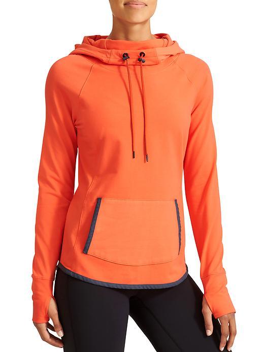 Athleta Womens Sentry Hoodie Sweatshirt Size L Tall - Grenadine Red