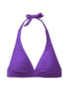Athleta Womens Shirrendipity Halter Bikini Top Size S - Electric Purple