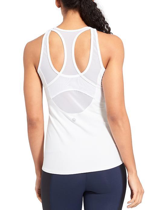 Athleta Womens Mesh Inversion Tank Size M - Bright White