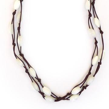 Mother Of Pearl Fisherman's Necklace By Bronwen