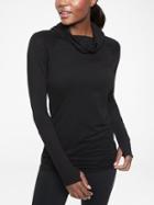 Athleta Womens Essence Hooded Tunic Black Size S