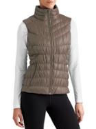 Athleta Womens Downalicious Deluxe Vest Size 1x Plus - Foxtail Taupe