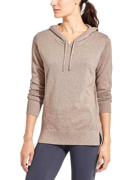 Athleta Womens Winding River Hoodie Size L - Foxtail Taupe Heather