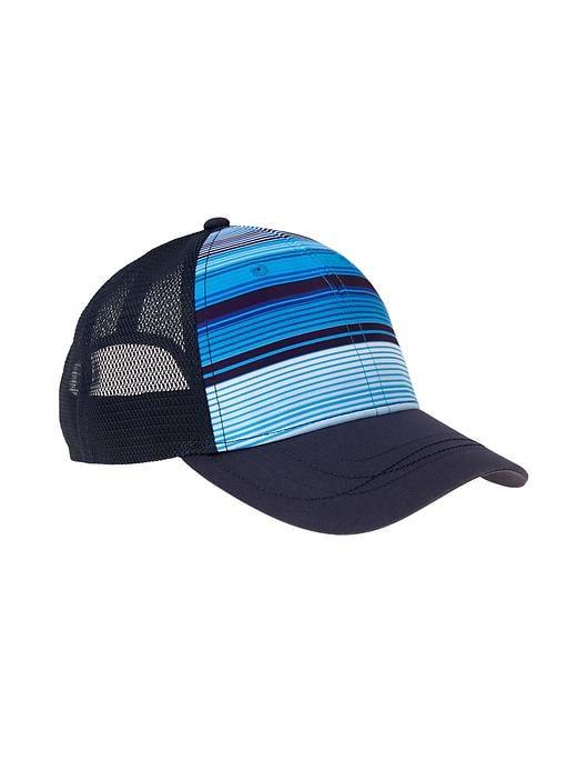 Athleta Womens Havana Stripe Trucker Cap Size One Size - Blue