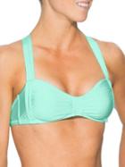 Athleta Womens Aqualuxe Bandeau Bikini Size S - Mint Green