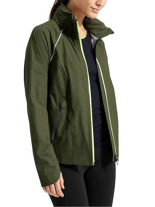 Athleta Womens Rain Runner Jacket Forest Green Size Xxs