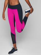 Athleta Womens Colorblock Sonar 7/8 Tight Electric Fuchsia Size S