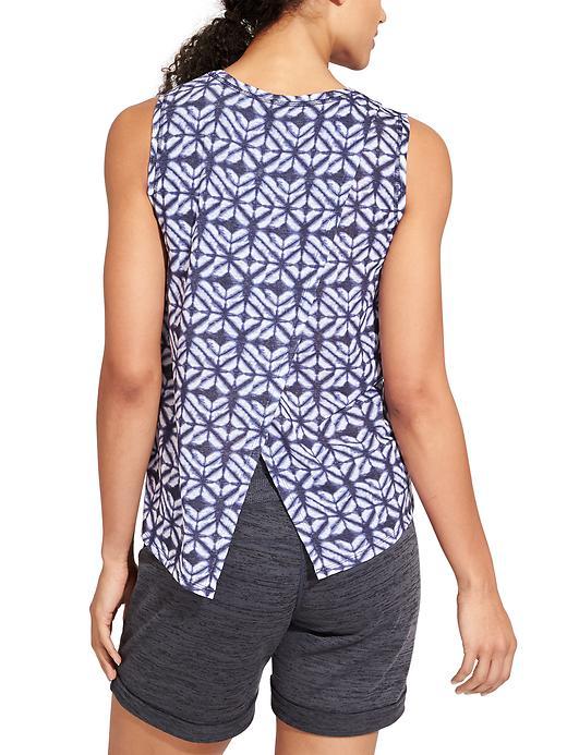 Athleta Womens Geo Breezy Bella Tank Size M - Navy