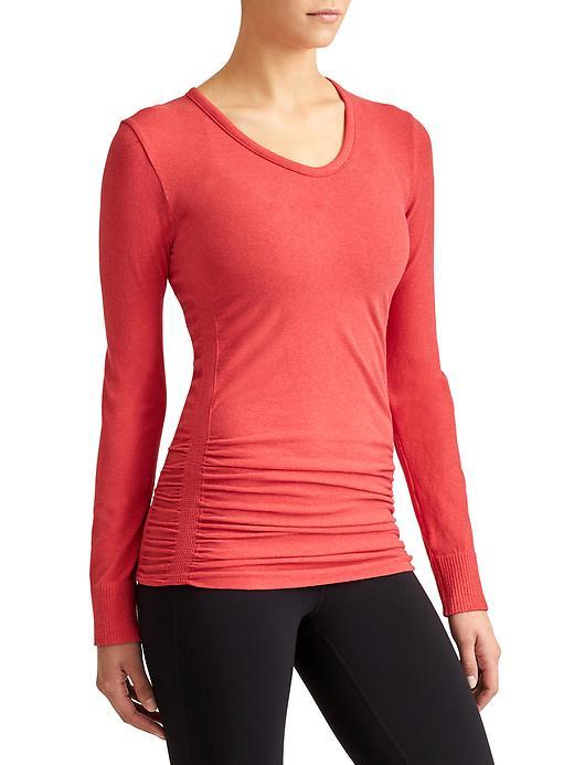 Athleta Womens Pure Top Size L - Saffron Red Heather